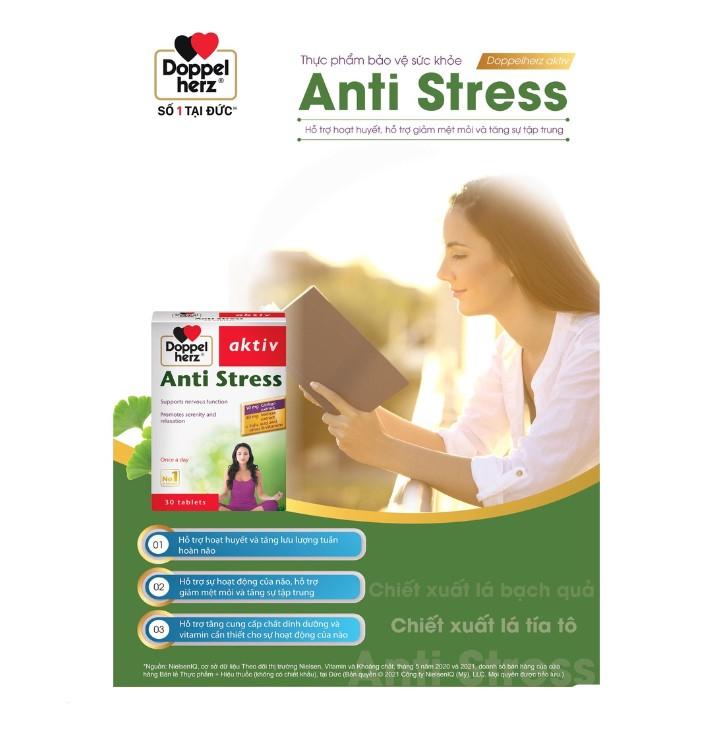 Viên uống giảm căng thẳng, mệt mỏi Doppelherz Aktiv Anti Stress