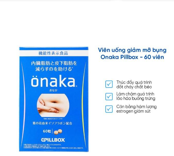 Viên uống giảm mỡ bụng, giảm cân hiệu quả Onaka Pillbox