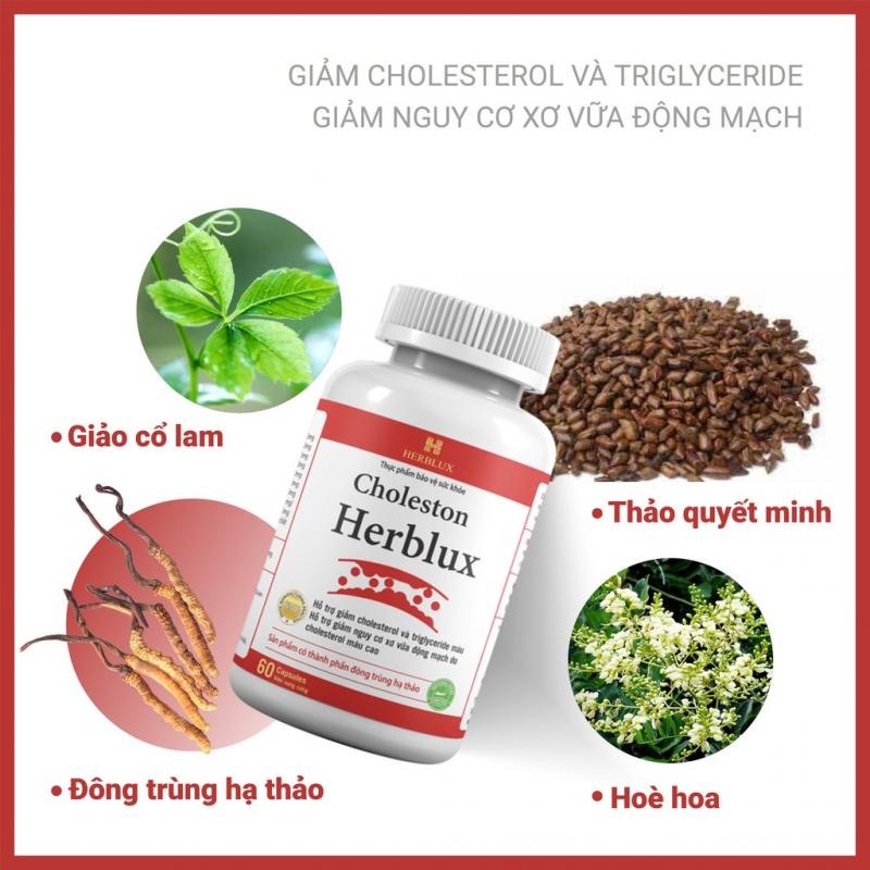 Viên uống giảm mỡ máu Choleston Herblux