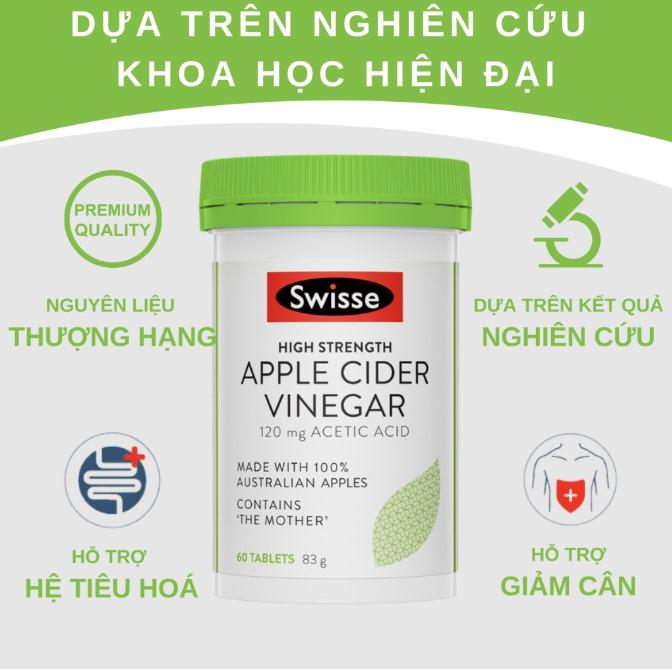 Viên uống giấm táo giảm cân Swisse Apple Cider Vinegar