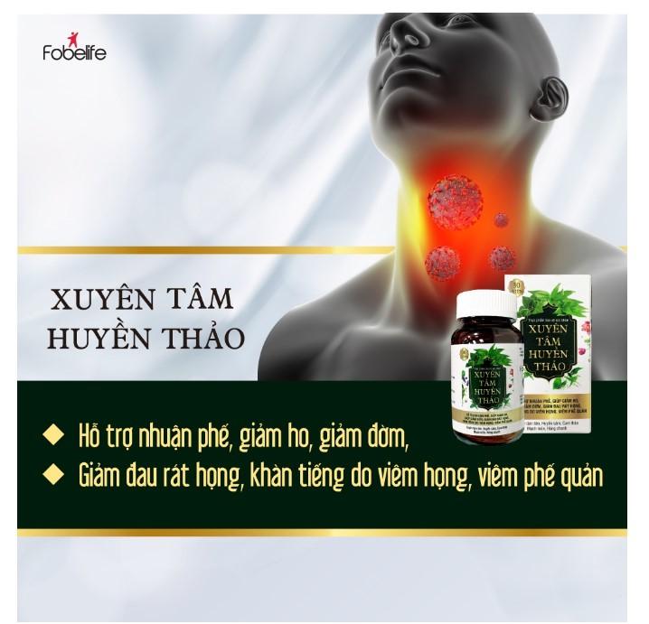 Viên uống giúp giảm ho đờm xuyên tâm Huyền Thảo