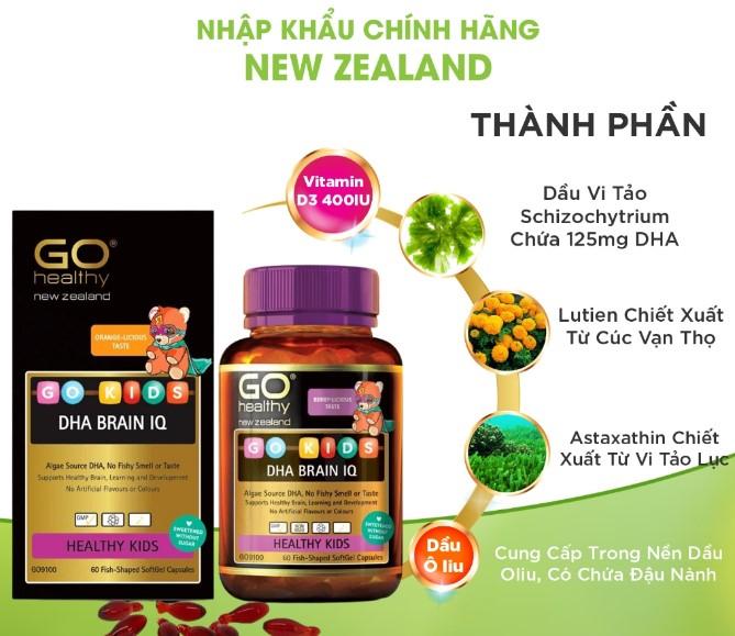 Viên uống Go Healthy Go Kids DHA Brain IQ