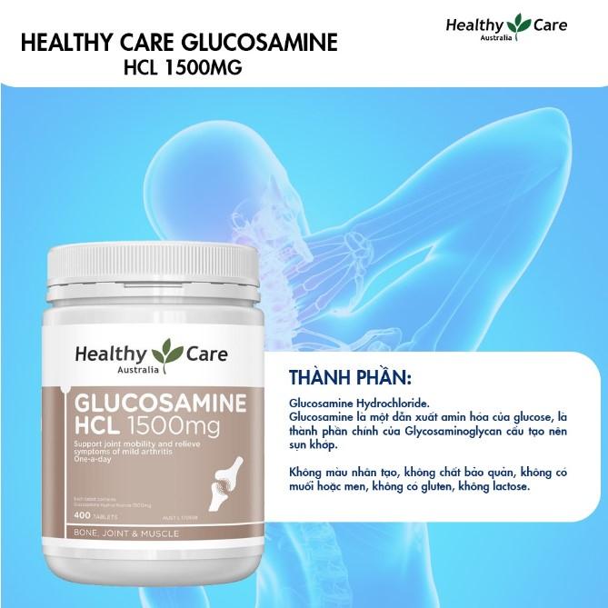 Viên uống Healthy Care Glucosamine HCL 1500mg