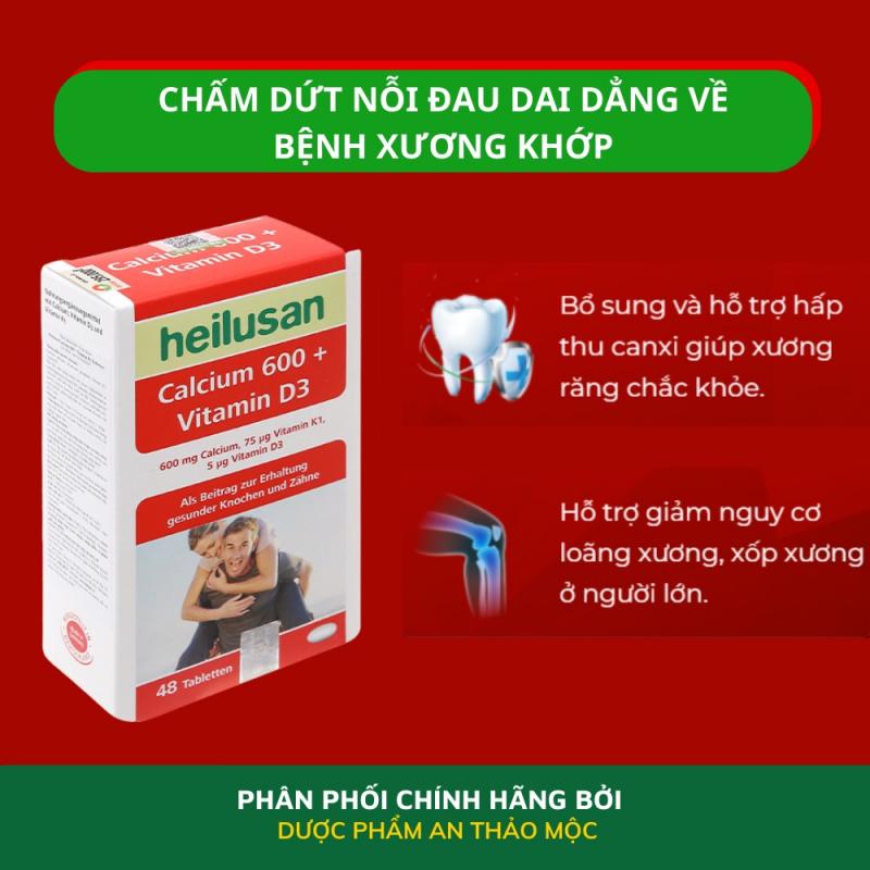 Viên uống Heilusan Calcium 600 Vitamin D3