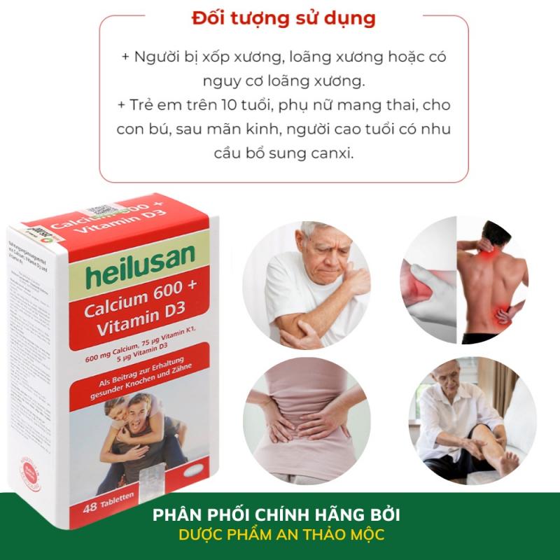 Viên uống Heilusan Calcium 600 Vitamin D3