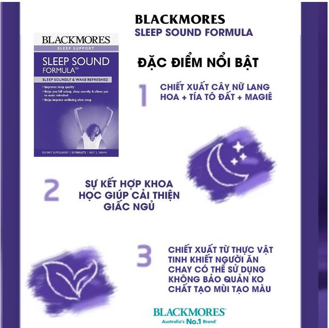 Viên uống hỗ trợ giấc ngủ sâu Sleep Sound Formula Blackmores Úc 30 viên