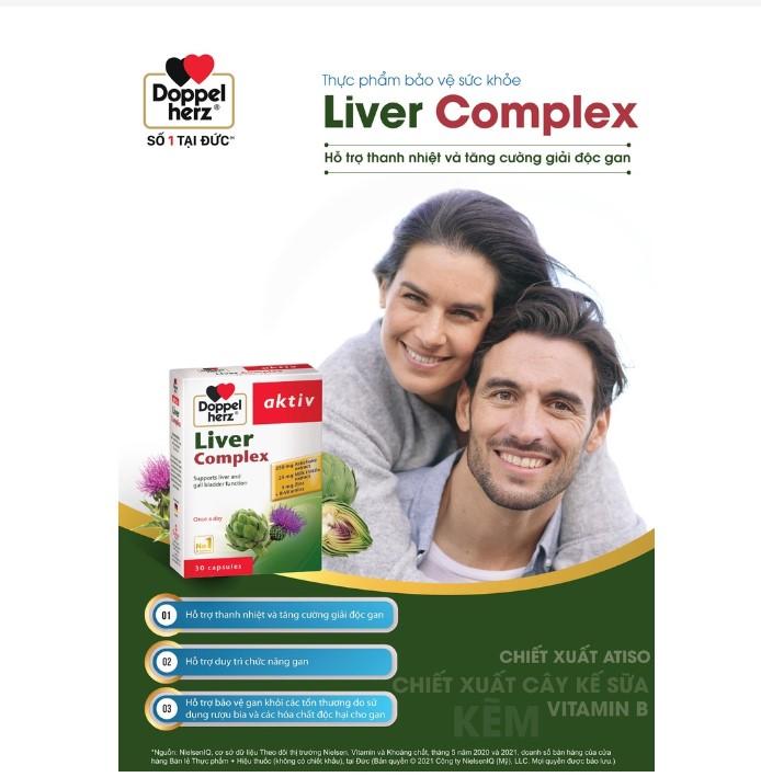 Viên uống hỗ trợ giải độc gan, hạ men gan Doppelherz Aktiv Liver Complex