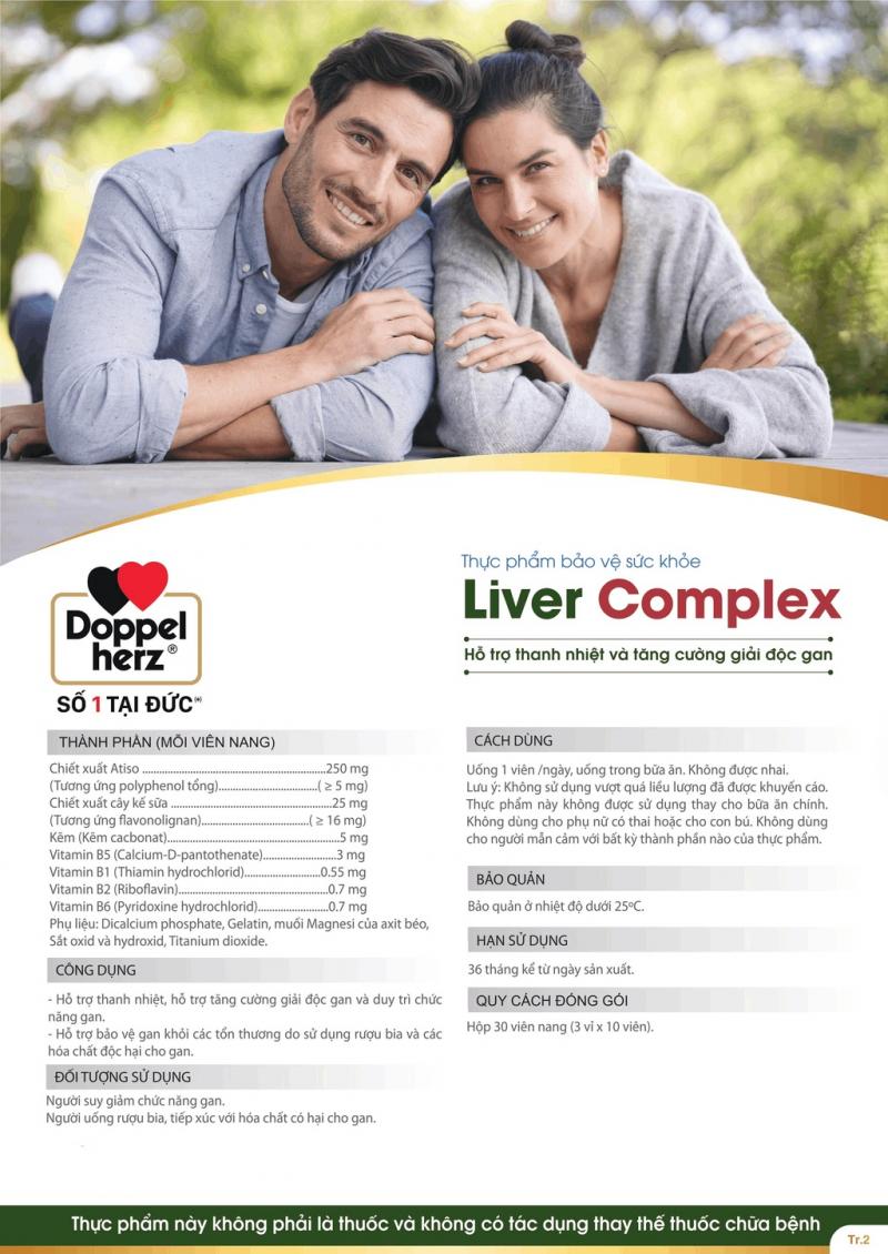 Viên uống hỗ trợ giải độc gan, hạ men gan Doppelherz Aktiv Liver Complex