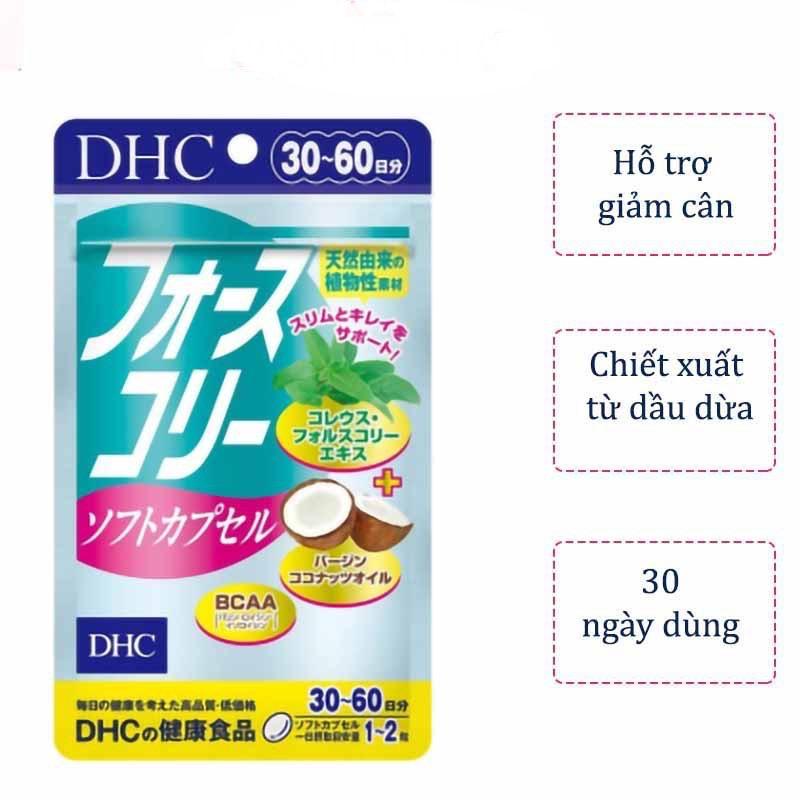 Viên uống hỗ trợ giảm cân DHC Forskohlii Soft Capsule