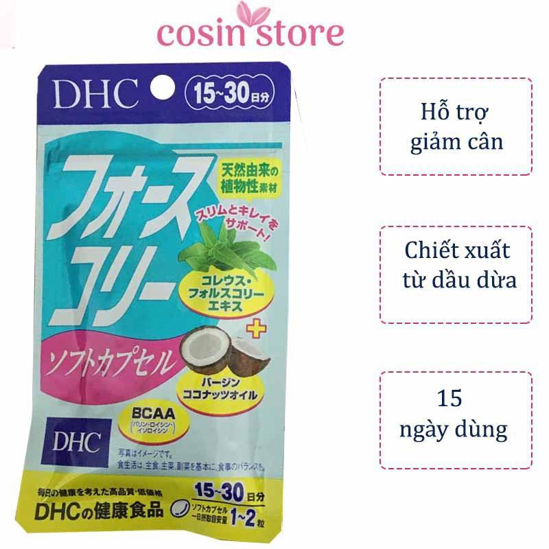 Viên uống hỗ trợ giảm cân DHC Forskohlii Soft Capsule