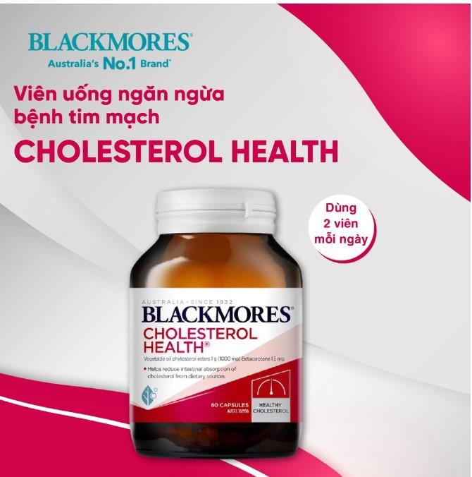 Viên uống hỗ trợ giảm mỡ máu Blackmores Cholesterol Health