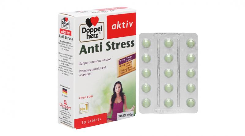 Viên uống hỗ trợ ngủ ngon, giảm căng thẳng, mệt mỏi Doppelherz Aktiv Anti Stress