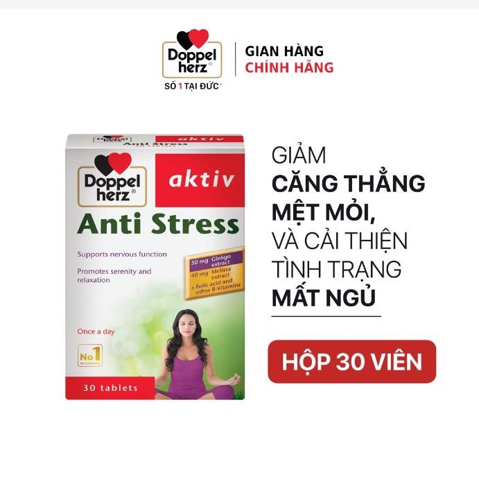 Viên uống hỗ trợ ngủ ngon, giảm căng thẳng, mệt mỏi Doppelherz Aktiv Anti Stress