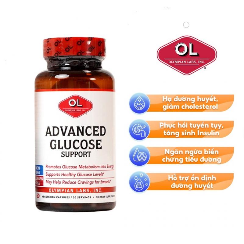 Viên uống hỗ trợ ổn định đường huyết Olympian labs Advanced Glucose Support