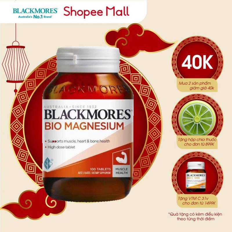 Viên uống hỗ trợ phát triển cơ bắp Blackmores Bio Magnesium 100 viên của Úc