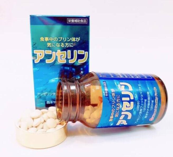 Viên uống hỗ trợ phòng chống và giảm Gout Anserine Minami