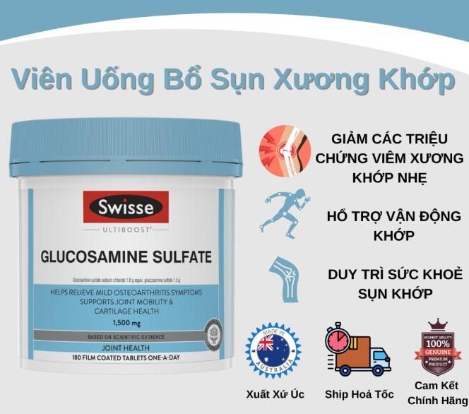 Viên uống hỗ trợ sức khỏe sụn khớp Swisse Glucosamine Sulfate