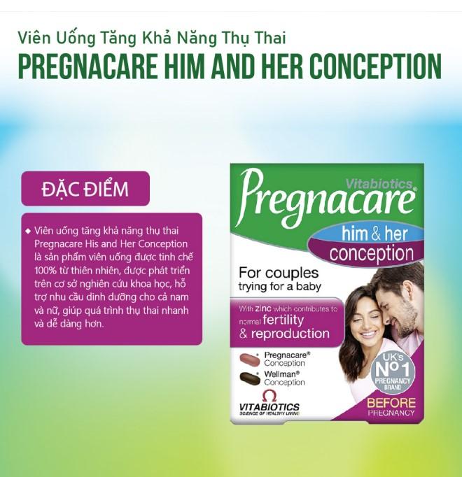 Viên uống hỗ trợ tăng khả năng thụ thai Pregnacare Him and Her Conception