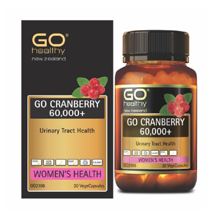 Viên uống hỗ trợ viêm đường tiết niệu Go Healthy Cranberry 60000+