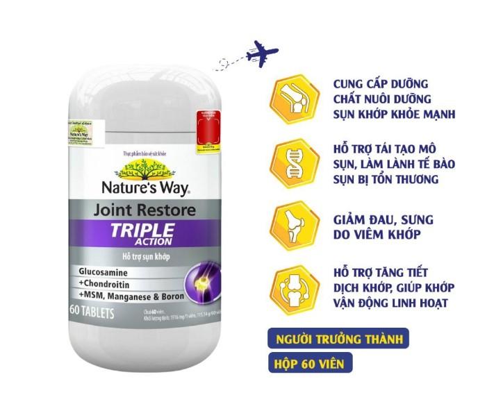 Viên uống hỗ trợ xương khớp Natures Way Joint Restore Triple Action