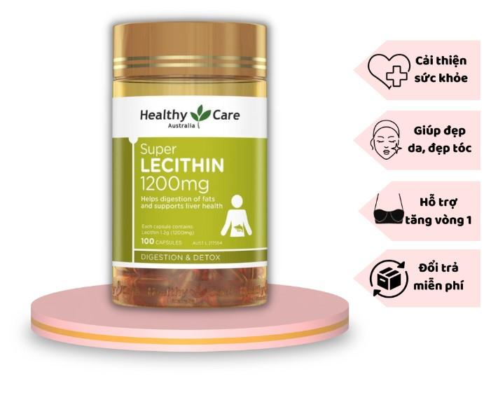 Viên uống mầm đậu nành Healthy Care Super Lecithin 1200mg