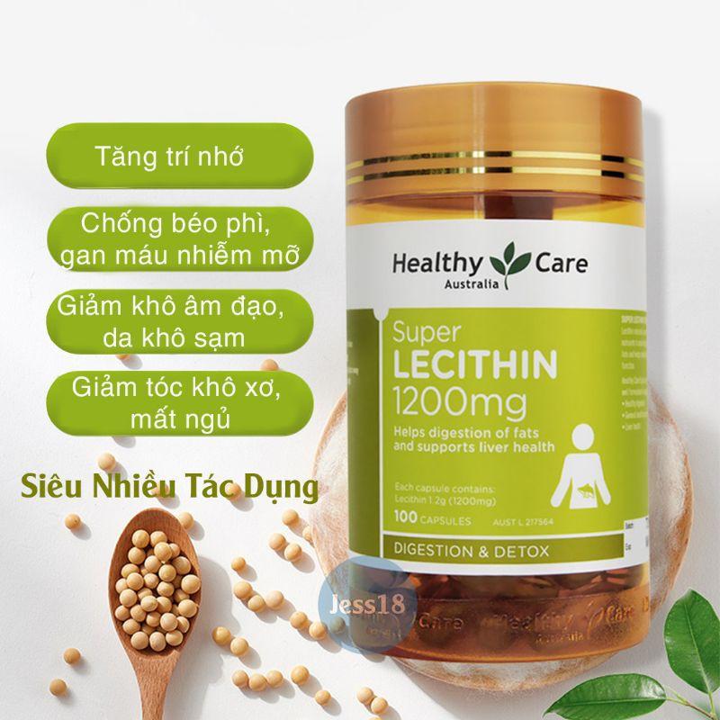 Viên uống mầm đậu nành Healthy Care Super Lecithin 1200mg