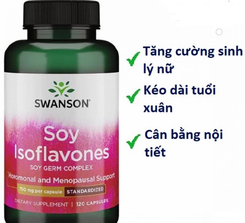 Viên uống mầm đậu nành Swanson Soy Isoflavones