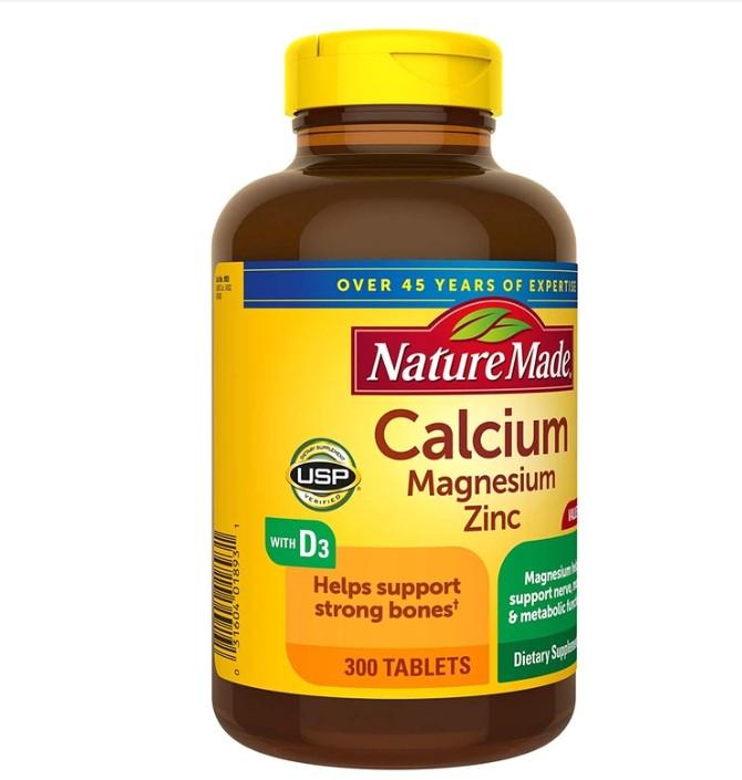 Viên uống Nature Made Calcium Magnesium Zinc With Vitamin D3