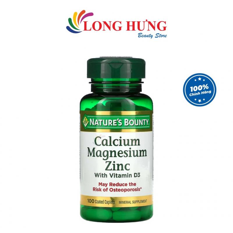 Viên uống Nature's Bounty Calcium Magnesium Zinc with Vitamin D3 hỗ trợ xương khớp (100 viên)