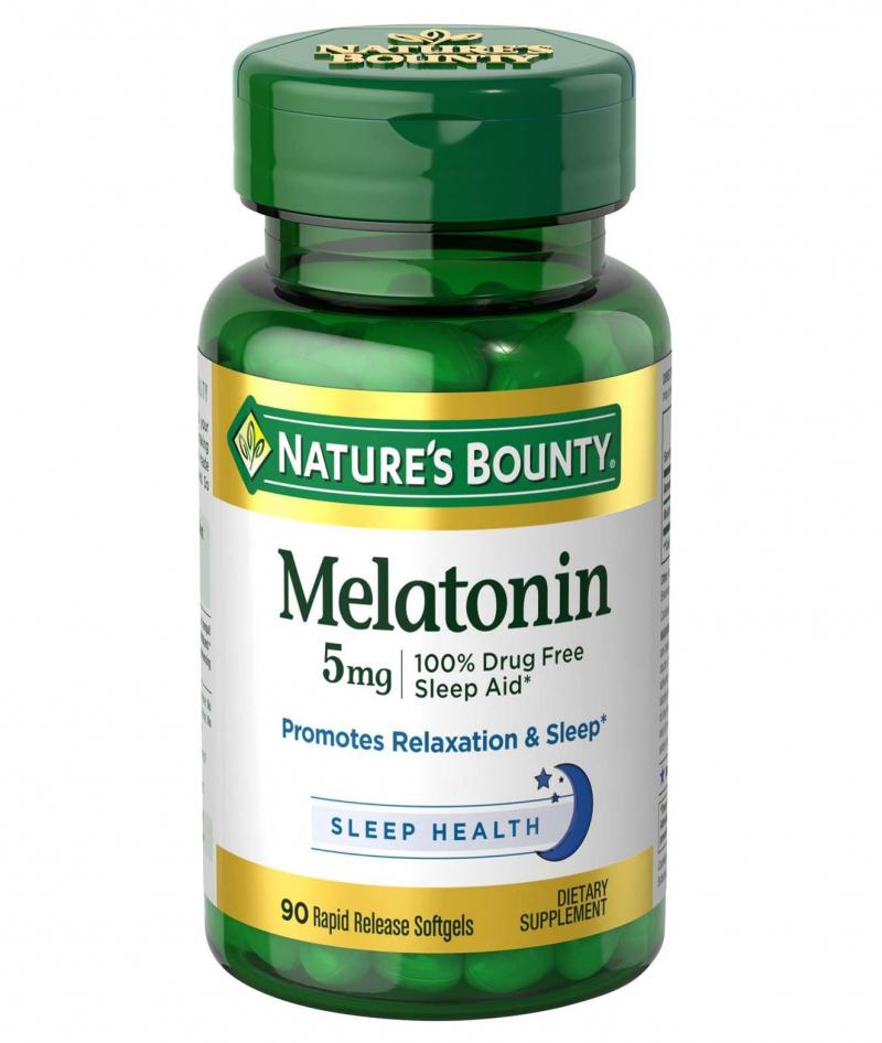 Viên uống Nature's Bounty Melatonin 5mg hỗ trợ cải thiện giấc ngủ