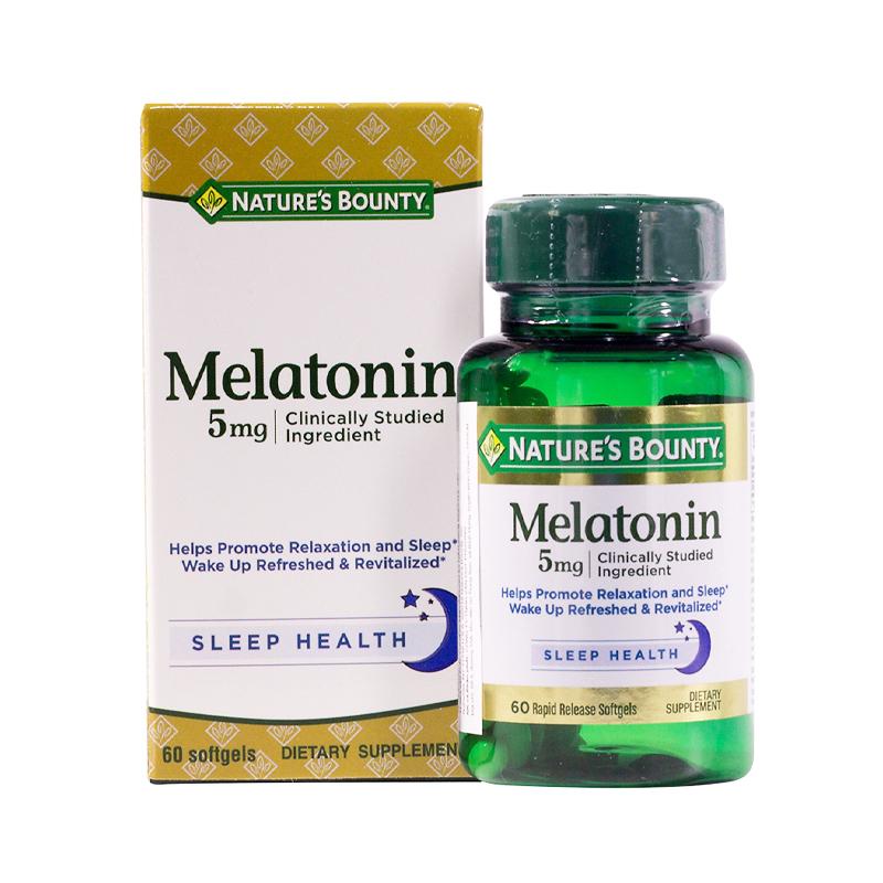 Viên uống Nature's Bounty Melatonin 5mg hỗ trợ cải thiện giấc ngủ (60 viên)