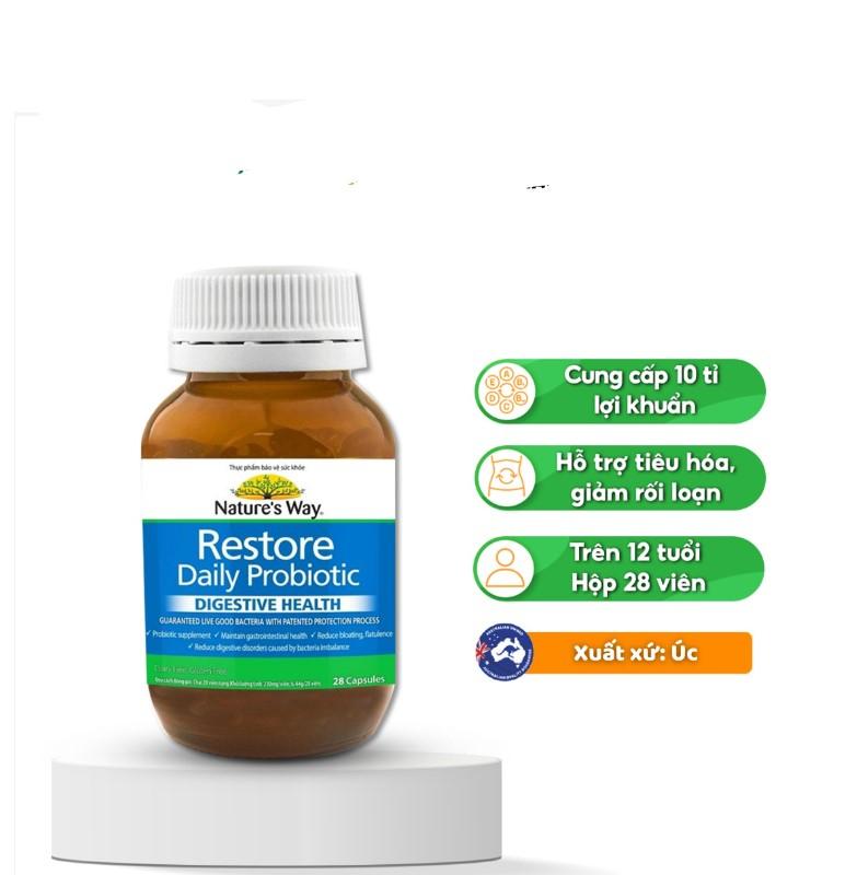 Viên uống Nature's Way Restore Daily Probiotic