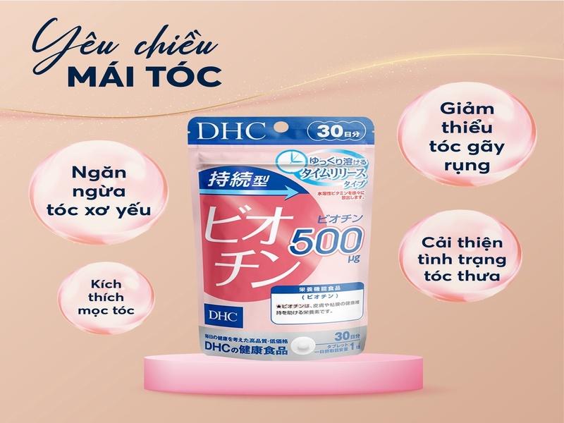 Viên uống DHC Biotin ngăn rụng tóc Sustained Release Biotin 30 ngày