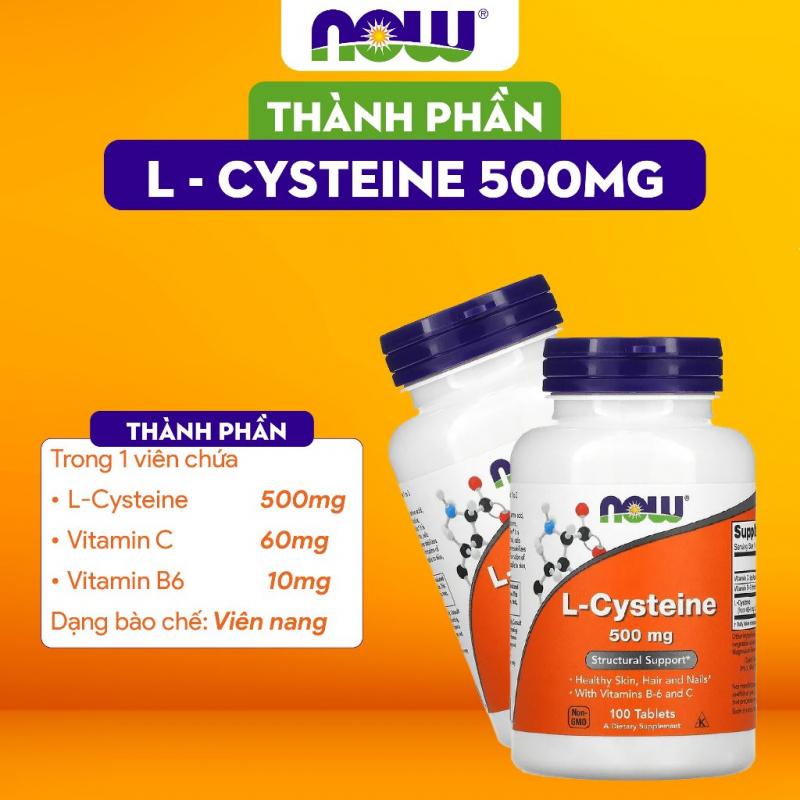 Viên uống Now L-Cysteine