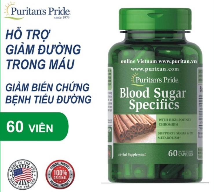 Viên uống Puritan's Pride Blood Sugar Specific