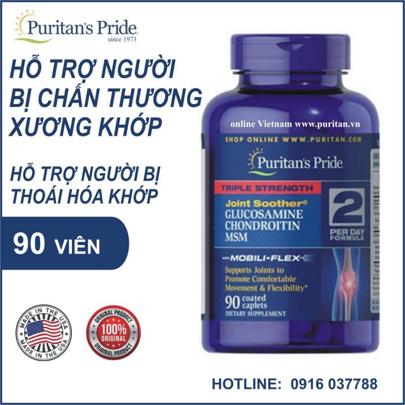 Viên uống Puritan's Pride Triple Strength Glucosamin Chondroitin MSM