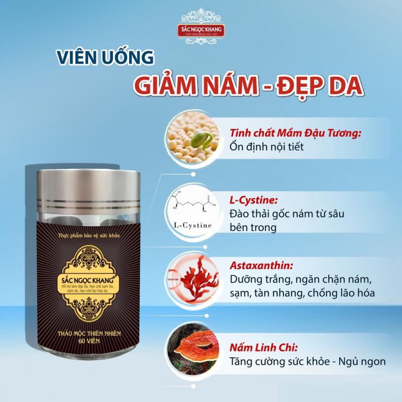 Viên uống Sắc Ngọc Khang ++ chống lão hóa da, giảm nám, tàn nhan cao cấp