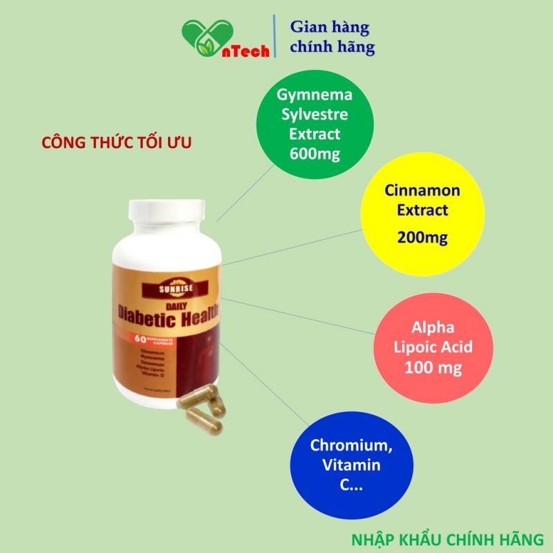 Viên uống Snrise Toward Health ﻿Daily Diabetic