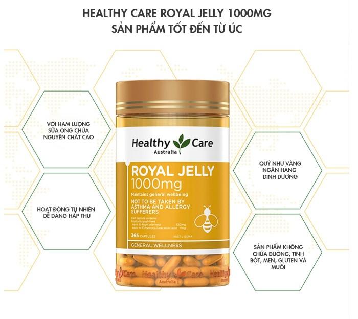 Viên uống sữa ong chúa Healthy Care Royal Jelly