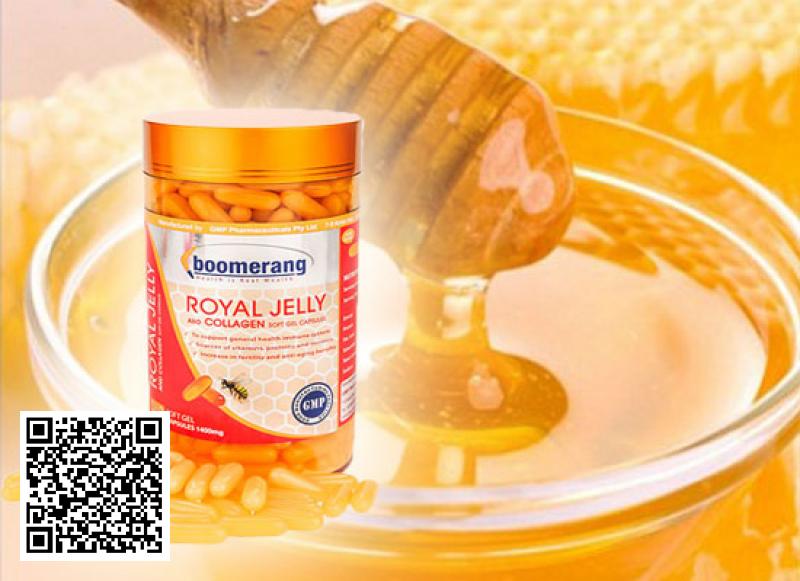 Viên uống sữa ong chúa Royal Collagen Boomerang 120 viên BM02