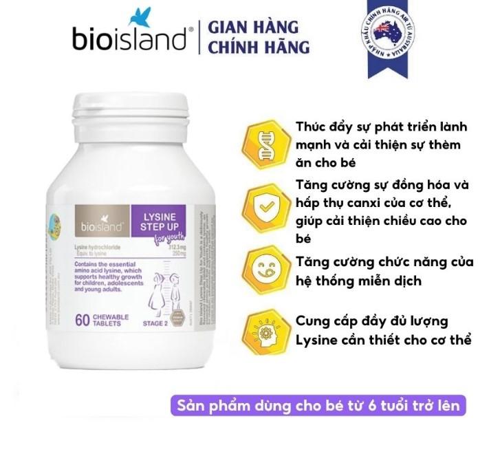 Viên uống tăng chiều cao cho bé Bioisland Lysine