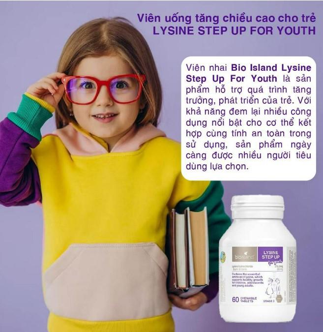 Viên uống tăng chiều cao cho bé Bioisland Lysine