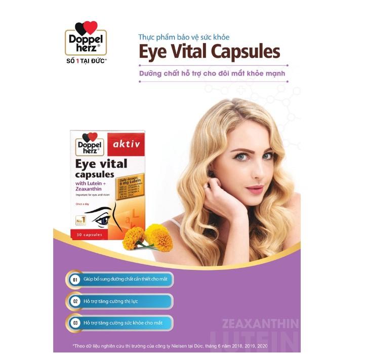 Viên uống tăng cường thị lực, chống mỏi mắt Doppelherz Aktiv Eye Vital Capsules