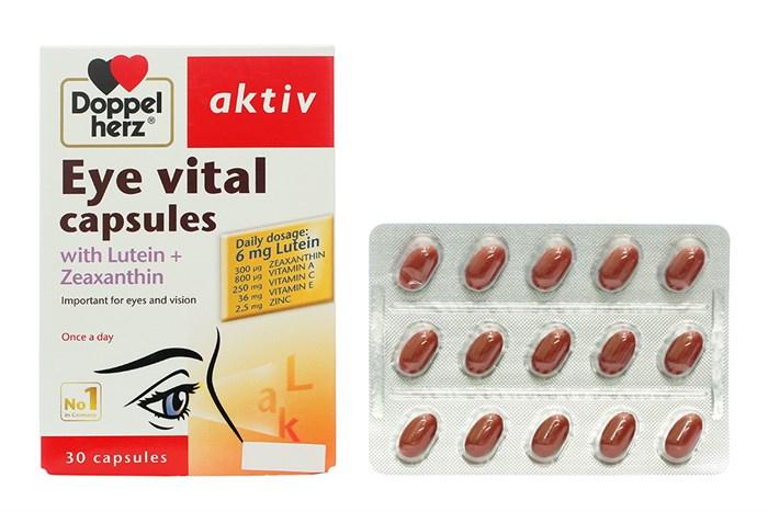 Viên uống tăng cường thị lực, chống mỏi mắt Doppelherz Aktiv Eye Vital Capsules