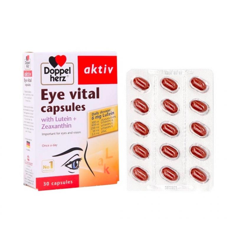 Viên uống tăng cường thị lực, chống mỏi mắt Doppelherz Aktiv Eye Vital Capsules