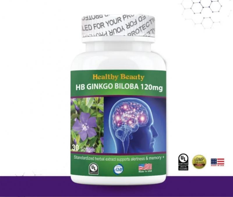 Viên uống tăng cường trí nhớ, tuần hoàn máu não HB Ginkgo Biloba