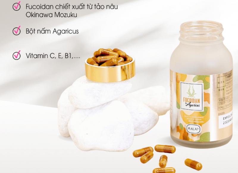 Viên uống tảo Fucoidan & Agarcius Malap