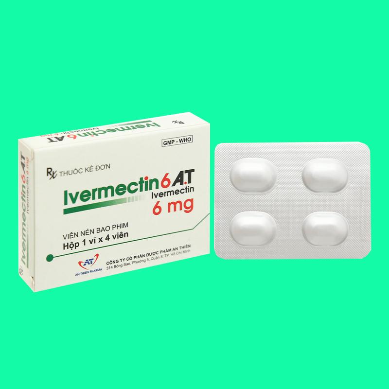 Viên uống tẩy giun Ivermectin 6 A.T