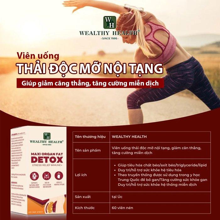 Viên Uống Thải Độc Mỡ Nội Tạng Maxi Organ Fat Detox