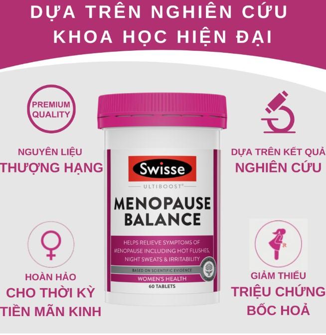 Viên uống tiền mãn kinh Swisse Ultiboost Menopause Balance